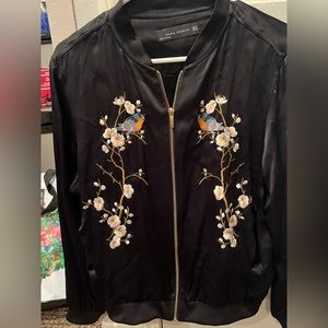 Black Bomber Jacket from Zara (S)